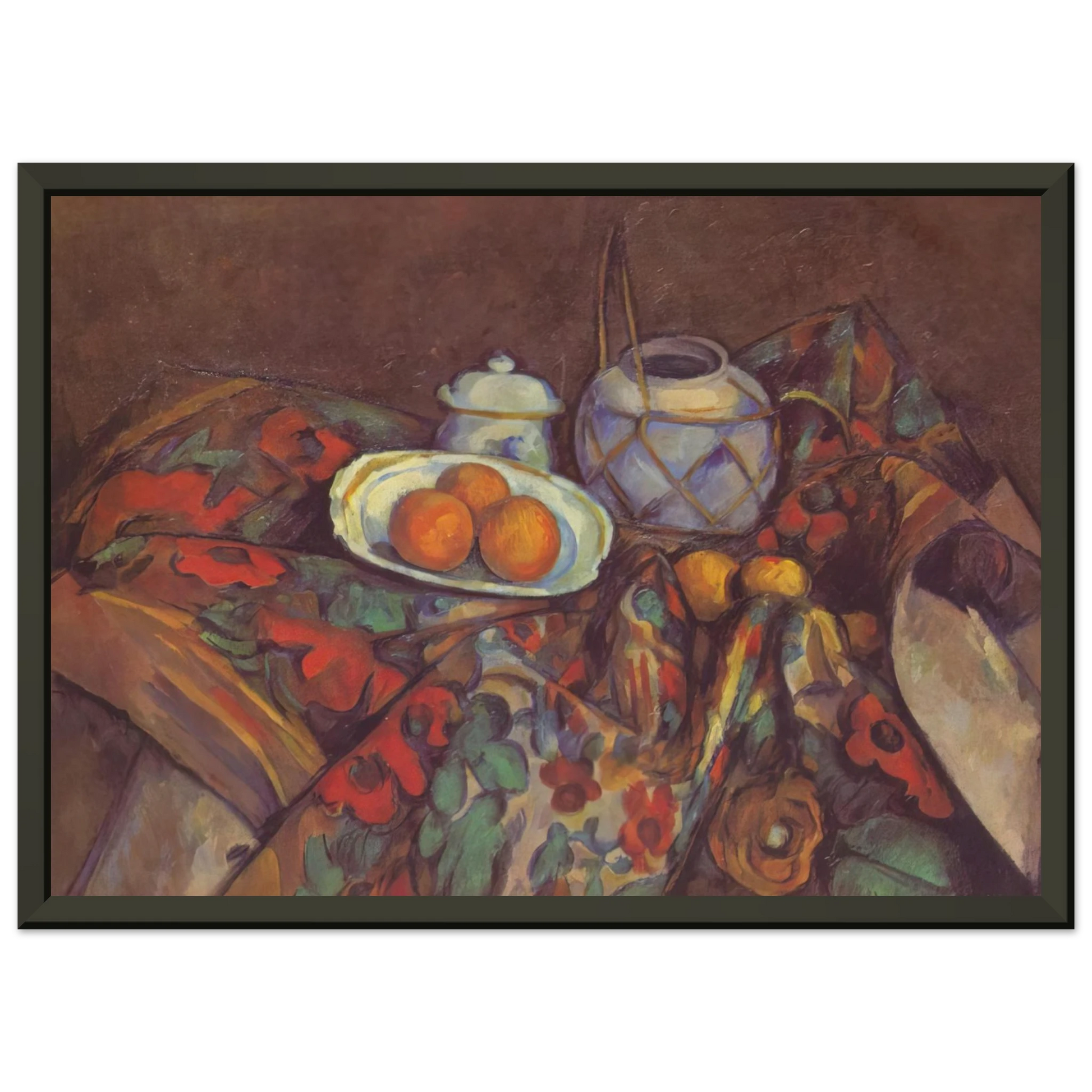 Paul Cezanne  Still Life with Oranges Framed Art Print  - Aluminum Frame - 40x50 cm / 16x20 inches