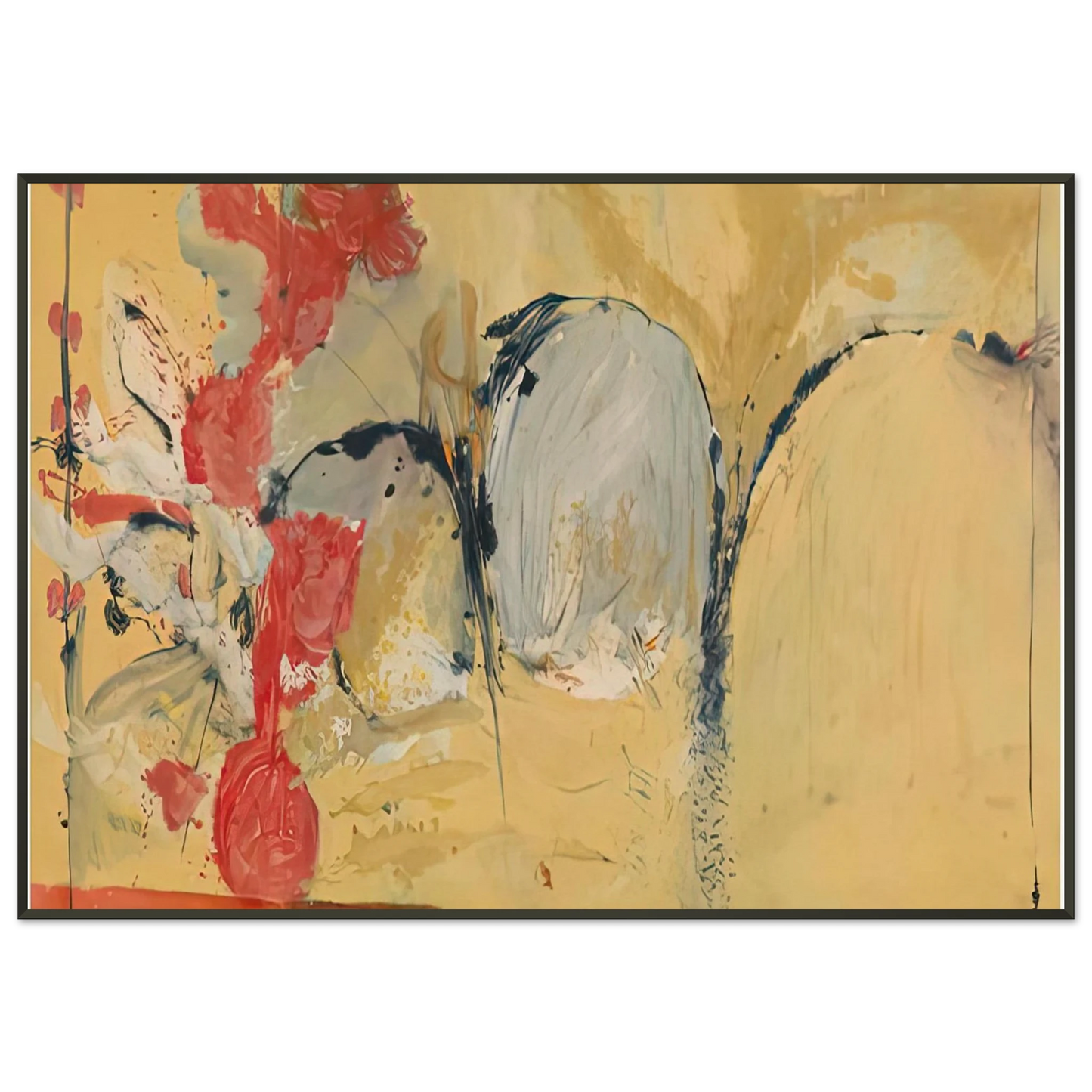 Helen Frankenthaler  Large Abstract Still Life 1951 Framed Art Print  - Aluminum Frame - 21x29.7 cm / 8x12"