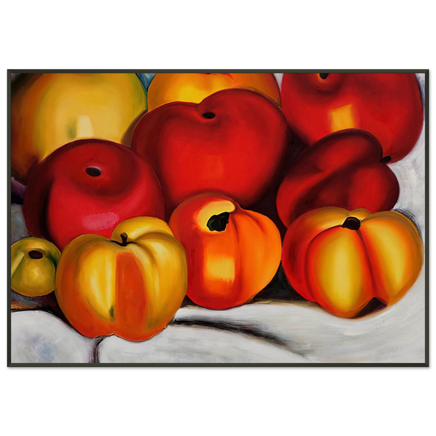 Georgia OKeeffe  Apple Family II Framed Art Print  - Aluminum Frame - 21x29.7 cm / 8x12"