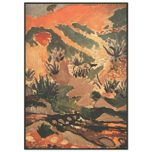 Henri Matisse  LANDSCAPE WITH BROOK BROOK WITH ALOES 1907 Framed Art Print  - Aluminum Frame - 21x29.7 cm / 8x12"