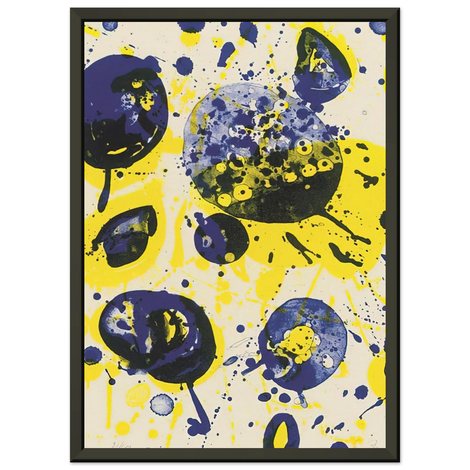 Sam Francis  Untitled  from Pasadena Box   Lembark L61  Framed Art Print  - Aluminum Frame - 70x100 cm / 28x40 inches
