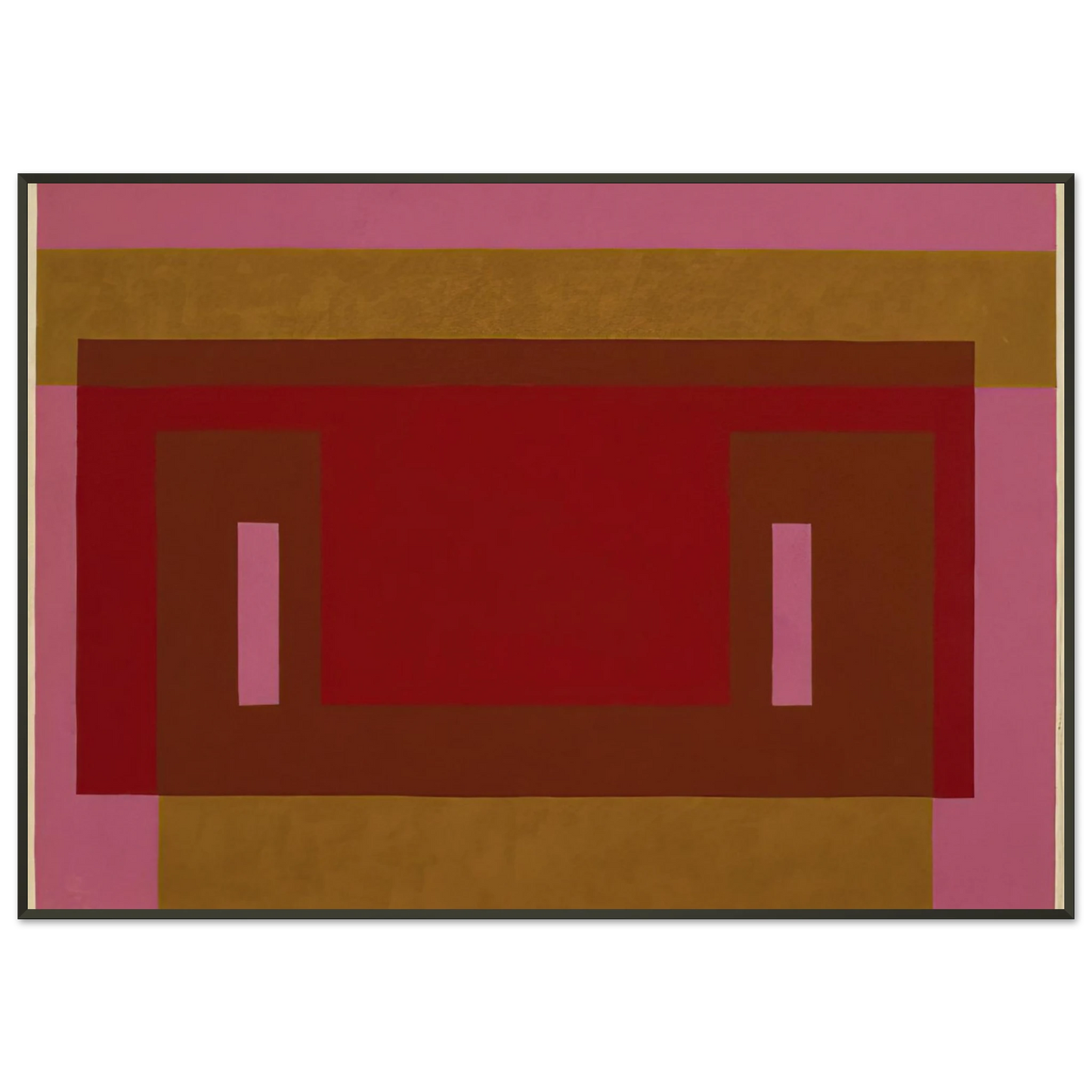 Josef Albers  VARIANT ADOBE 1948 1 Framed Art Print  - Aluminum Frame - 21x29.7 cm / 8x12"