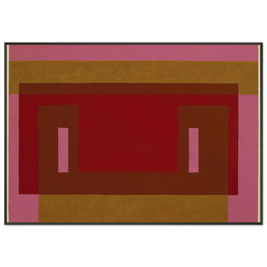 Josef Albers  VARIANT ADOBE 1948 1 Framed Art Print  - Aluminum Frame - 21x29.7 cm / 8x12"