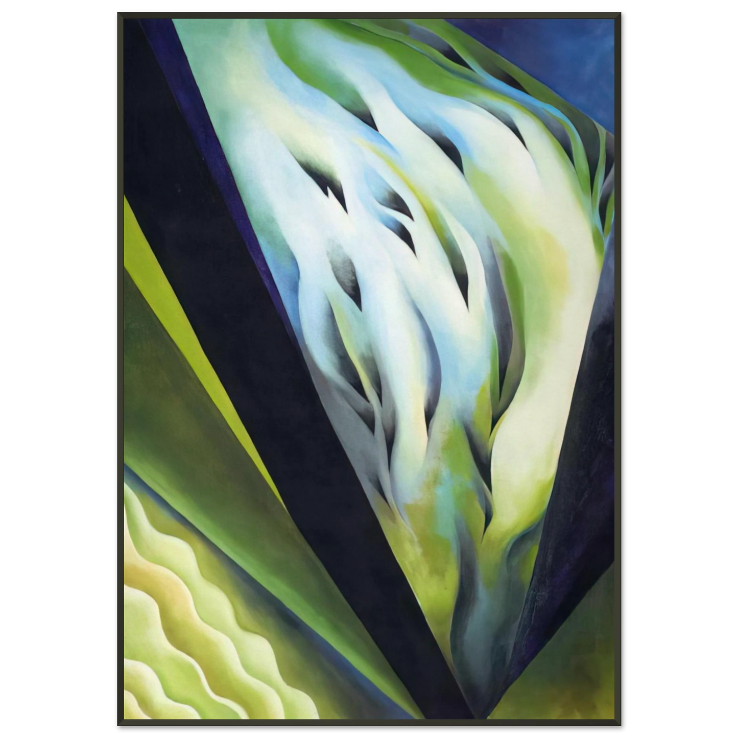 Georgia OKeeffe  Blue and Green Music Framed Art Print  - Aluminum Frame - 21x29.7 cm / 8x12"