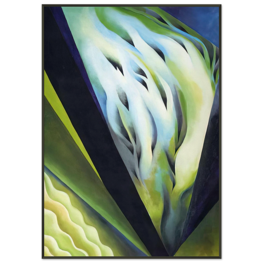 Georgia OKeeffe  Blue and Green Music Framed Art Print  - Aluminum Frame - 21x29.7 cm / 8x12"