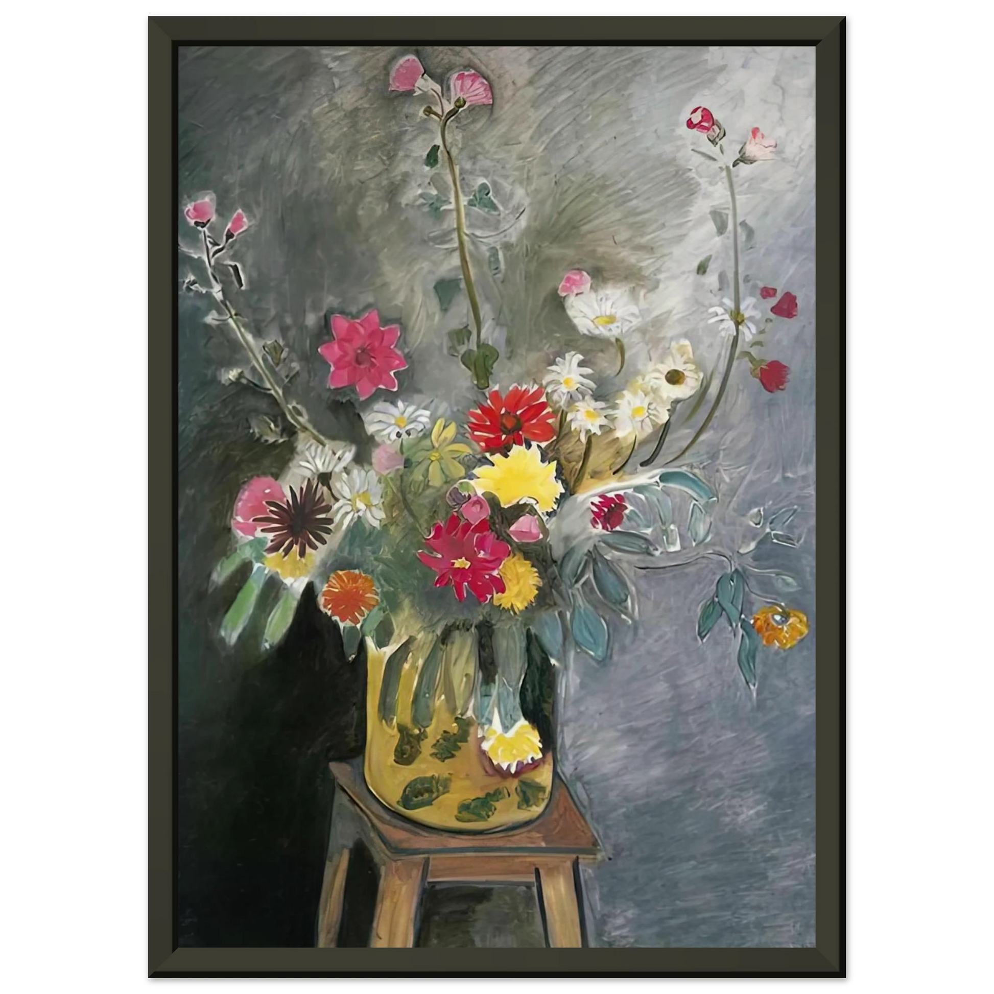 Henri Matisse  BOUQUET OF MIXED FLOWERS 1917 Framed Art Print  - Aluminum Frame - 70x100 cm / 28x40 inches