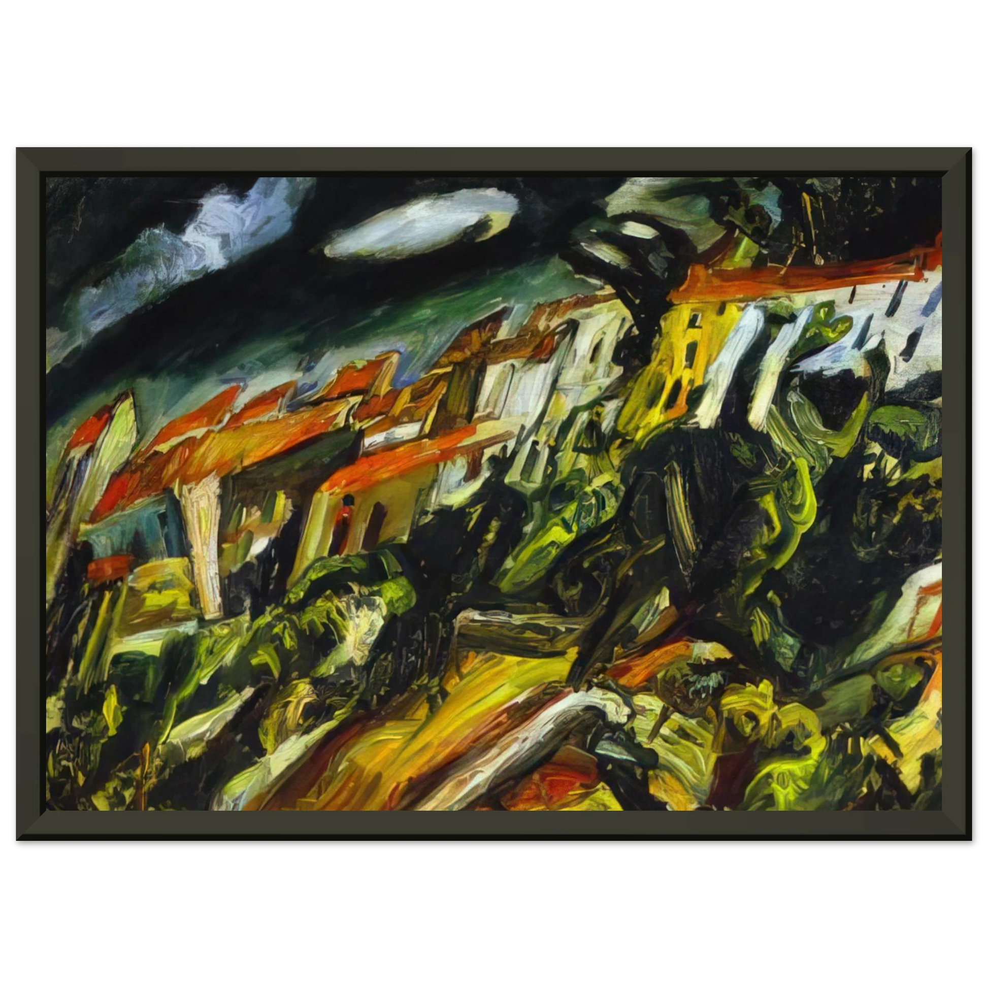 Chaim Soutine  VIEW OF CERET Framed Art Print  - Aluminum Frame - 60x80 cm / 24x32 inches