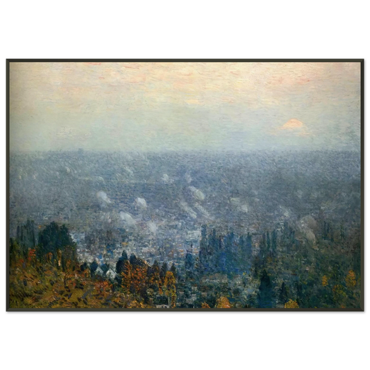 Childe Hassam  Mount Hood and the Valley of the Willamette Framed Art Print  - Aluminum Frame - 21x29.7 cm / 8x12"