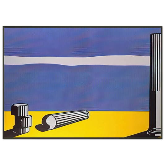 Roy Lichtenstein  RUINS 1965 Framed Art Print  - Aluminum Frame - 21x29.7 cm / 8x12"