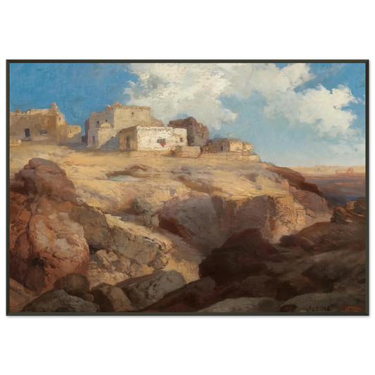 Thomas Moran  A Bit of Acoma New Mexico Framed Art Print  - Aluminum Frame - 21x29.7 cm / 8x12"
