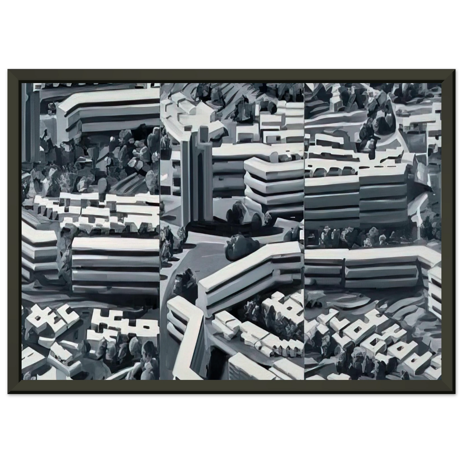 Gerhard Richter  TOWNSCAPE TR 1969 Framed Art Print  - Aluminum Frame - 40x50 cm / 16x20 inches