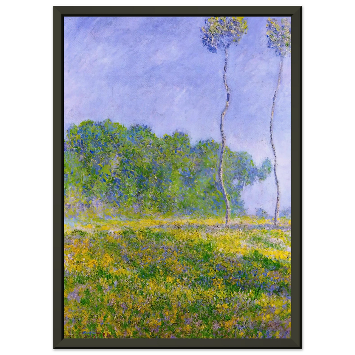 claude monet  Spring Landscape Framed Art Print  - Aluminum Frame - 60x80 cm / 24x32 inches