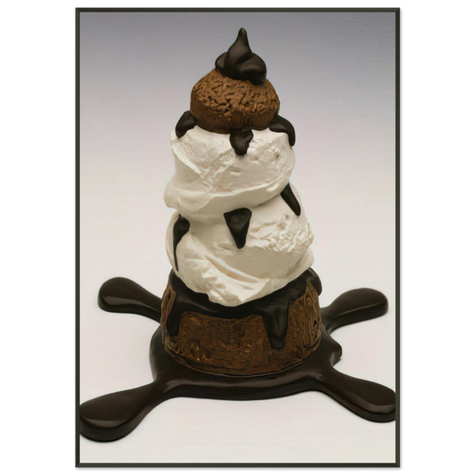 Claes Oldenburg  PROFITEROLE 1990 Framed Art Print  - Aluminum Frame - 21x29.7 cm / 8x12"