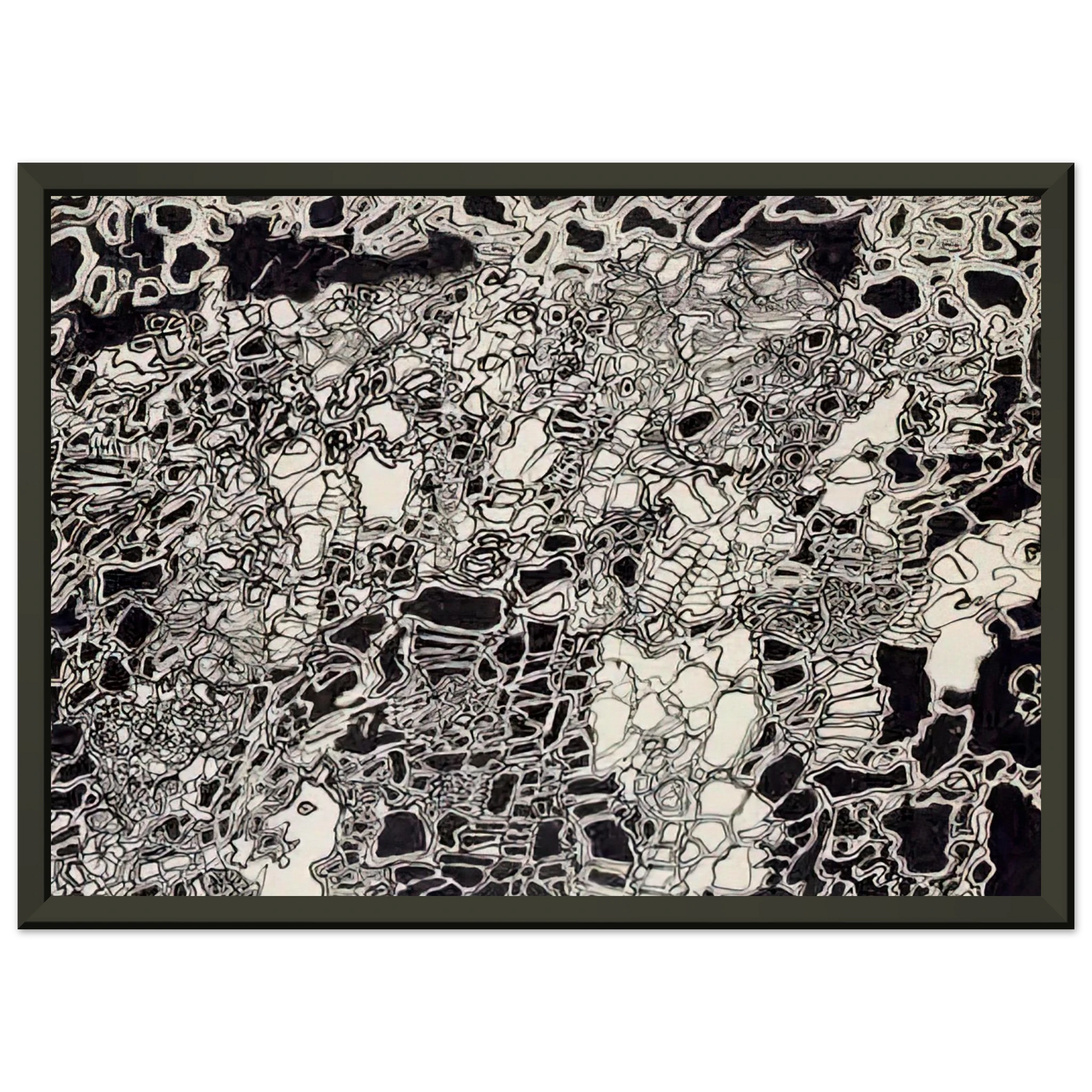 Jean Dubuffet  BRIGHT METEOR Framed Art Print  - Aluminum Frame - 60x80 cm / 24x32 inches