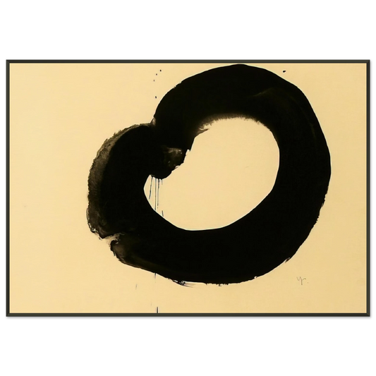 Jiro Yoshihara  Untitled  Art Informel Zen Framed Art Print  - Aluminum Frame - 21x29.7 cm / 8x12"