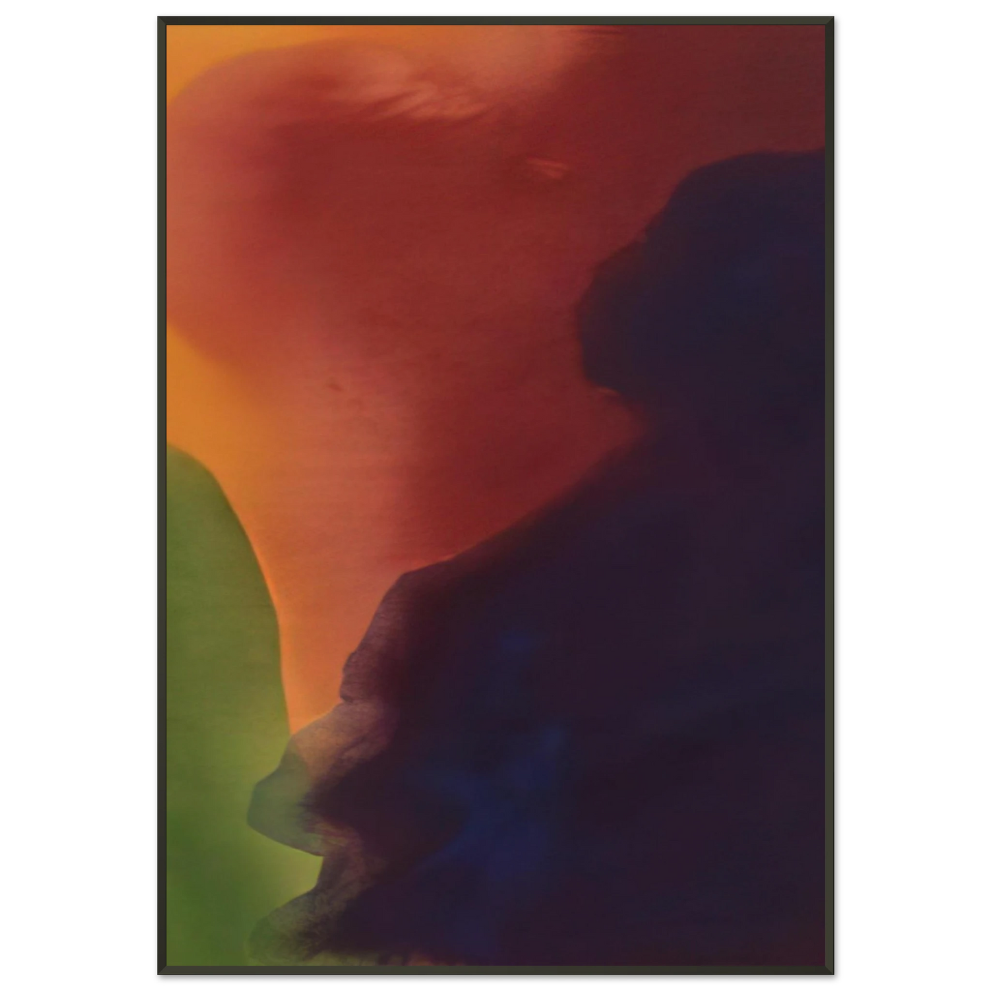 Helen Frankenthaler  Blue Atmosphere III  1963 Framed Art Print  - Aluminum Frame - 21x29.7 cm / 8x12"