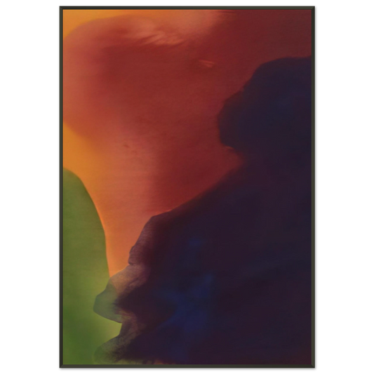 Helen Frankenthaler  Blue Atmosphere III  1963 Framed Art Print  - Aluminum Frame - 21x29.7 cm / 8x12"