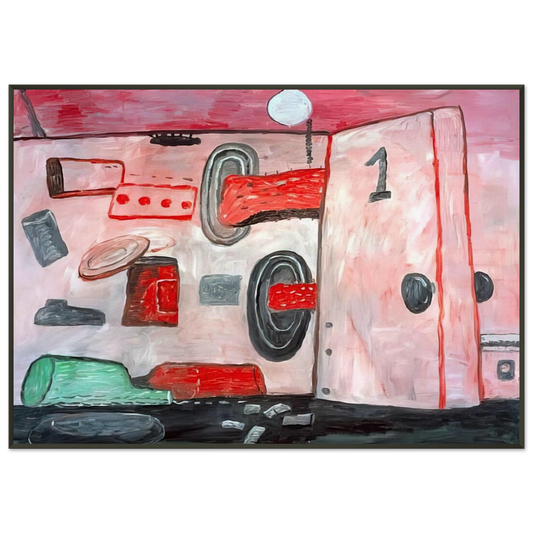 Philip Guston  INSIDE OUTSIDE 1977 Framed Art Print  - Aluminum Frame - 21x29.7 cm / 8x12"