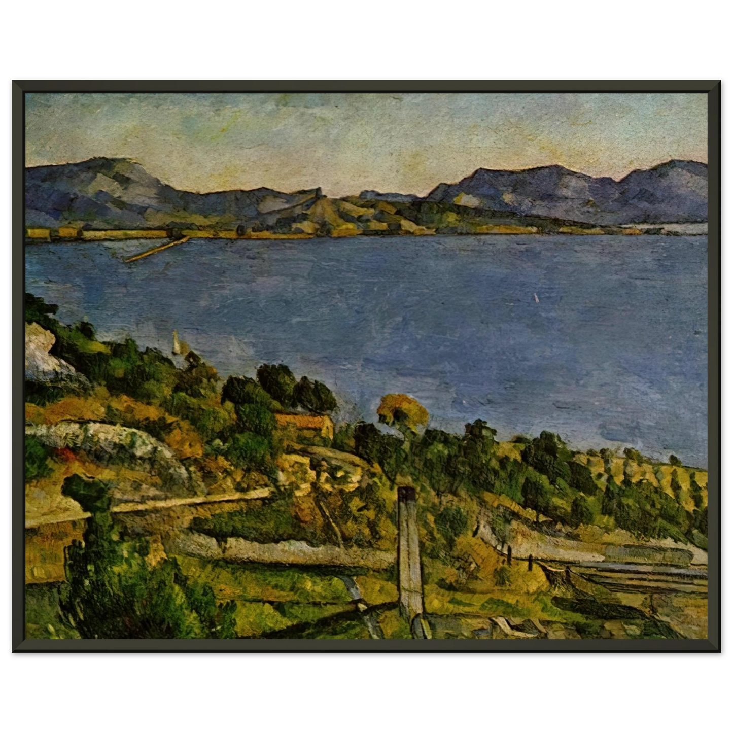 Paul Cezanne  Sea at LEstaque Framed Art Print  - Aluminum Frame - 40x50 cm / 16x20 inches