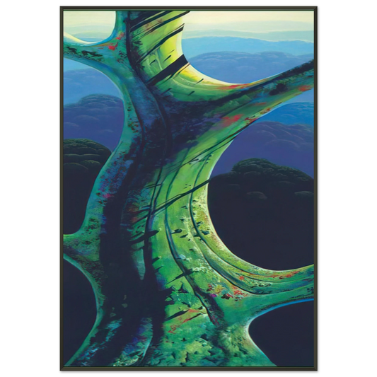 Eyvind Earle  Sky Reach Framed Art Print  - Aluminum Frame - 21x29.7 cm / 8x12"