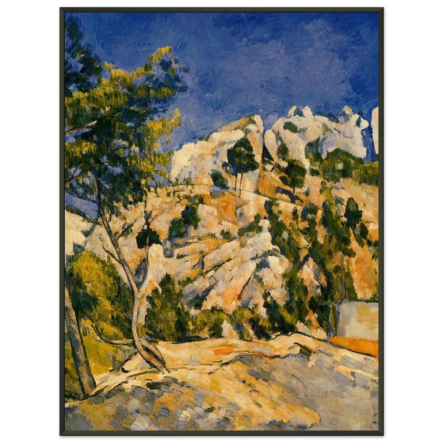 Paul Cezanne  Bottom of the Ravine Framed Art Print  - Aluminum Frame - 40x50 cm / 16x20 inches