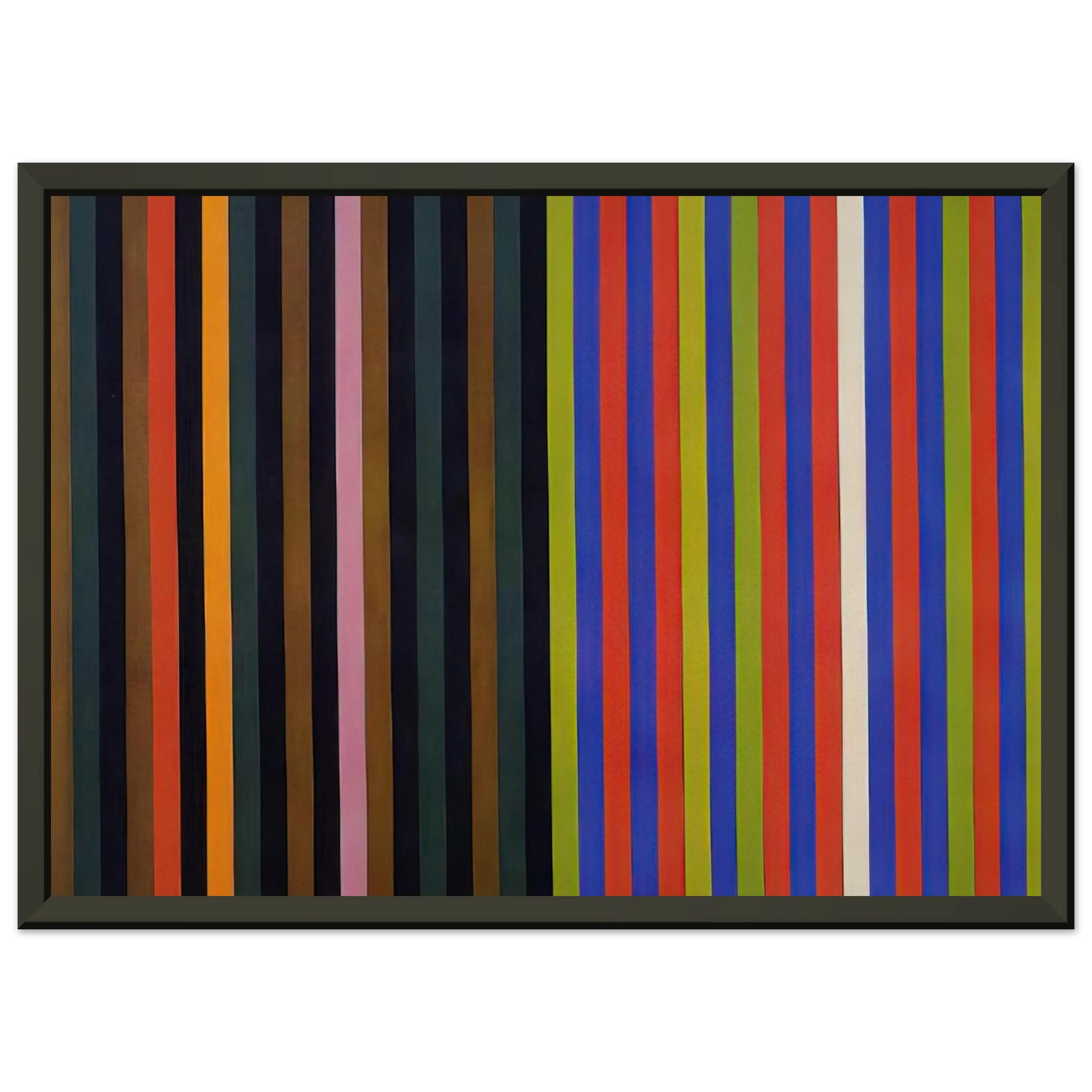 Gene Davis  Yankee Doodle  1966 Framed Art Print  - Aluminum Frame - 70x100 cm / 28x40 inches