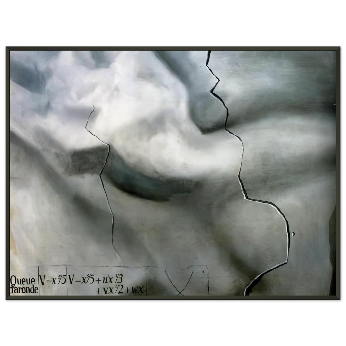 Salvador Dali  TOPOLOGICAL ABDUCTION OF EUROPE HOMAGE TO RENE THOM Framed Art Print  - Aluminum Frame - 40x50 cm / 16x20 inches