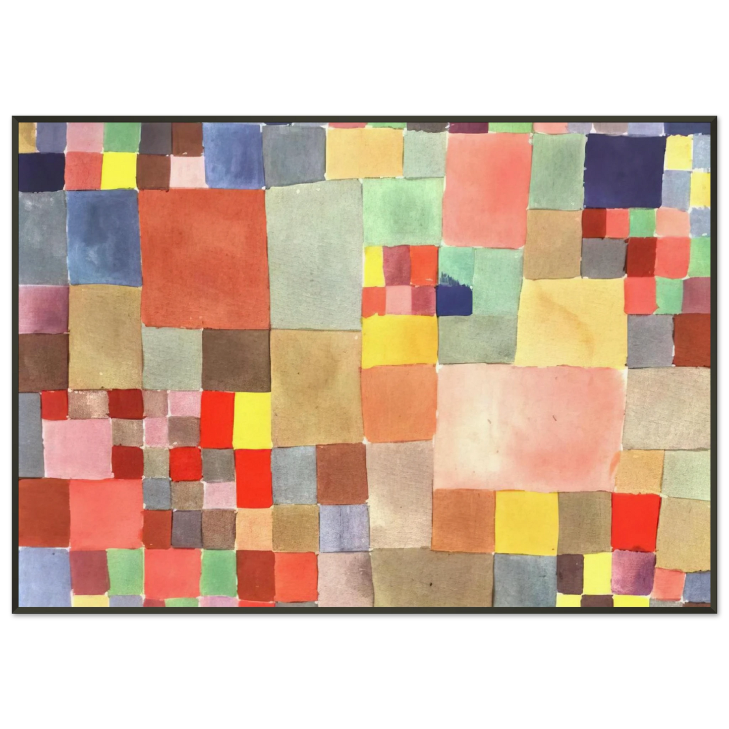 Paul Klee  FLORA ON SAND 1927 Framed Art Print  - Aluminum Frame - 21x29.7 cm / 8x12"