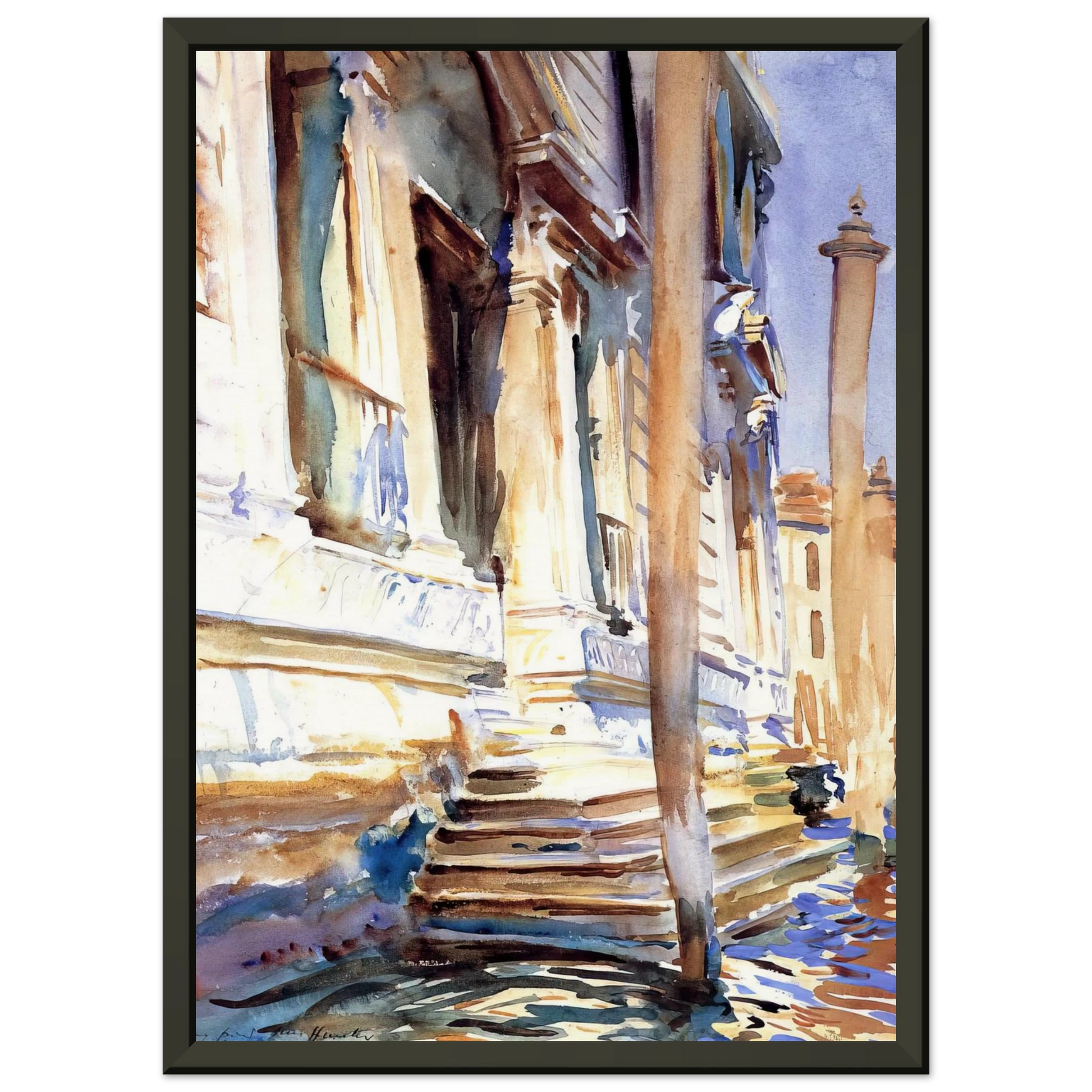 John Singer Sargent  Doorway of a Venetian Palace Framed Art Print  - Aluminum Frame - 40x50 cm / 16x20 inches