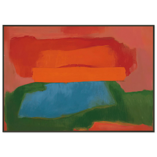Esteban Vicente  NUMBER 2 1967 Framed Art Print  - Aluminum Frame - 21x29.7 cm / 8x12"