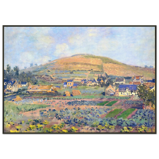 claude monet  The Mount Riboudet in Rouen at Spring Framed Art Print  - Aluminum Frame - 21x29.7 cm / 8x12"