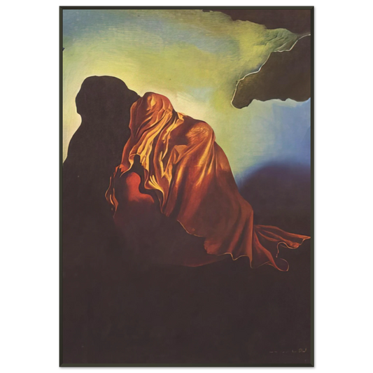 Salvador Dali  THE VEILED HEART Framed Art Print  - Aluminum Frame - 21x29.7 cm / 8x12"