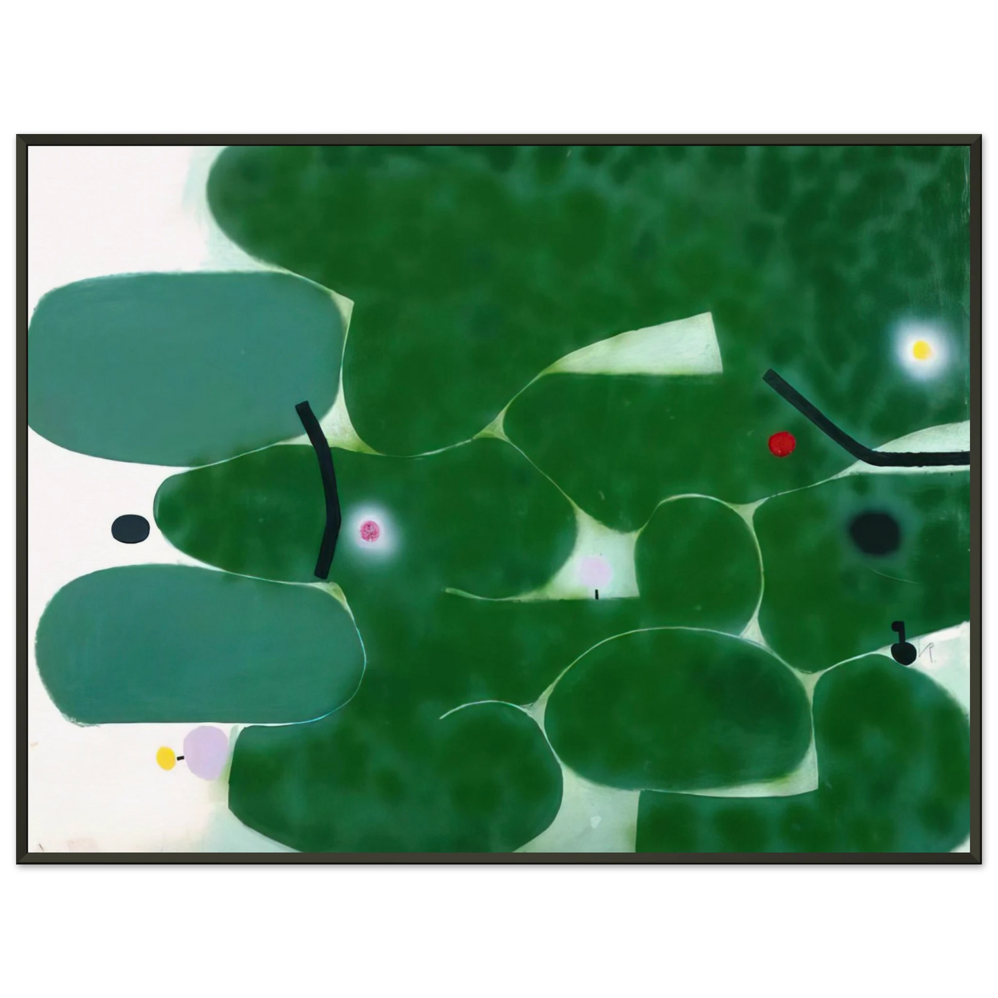 Victor Pasmore  The Green Earth  1980 Framed Art Print  - Aluminum Frame - 60x80 cm / 24x32 inches