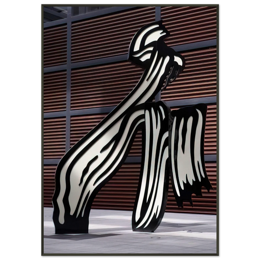 Roy Lichtenstein  BRUSHSTROKE 1996 Framed Art Print  - Aluminum Frame - 21x29.7 cm / 8x12"