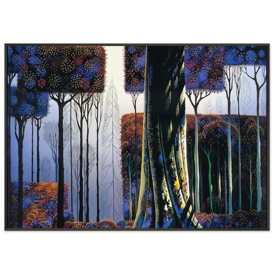 Eyvind Earle  Ancient Forest Framed Art Print  - Aluminum Frame - 21x29.7 cm / 8x12"
