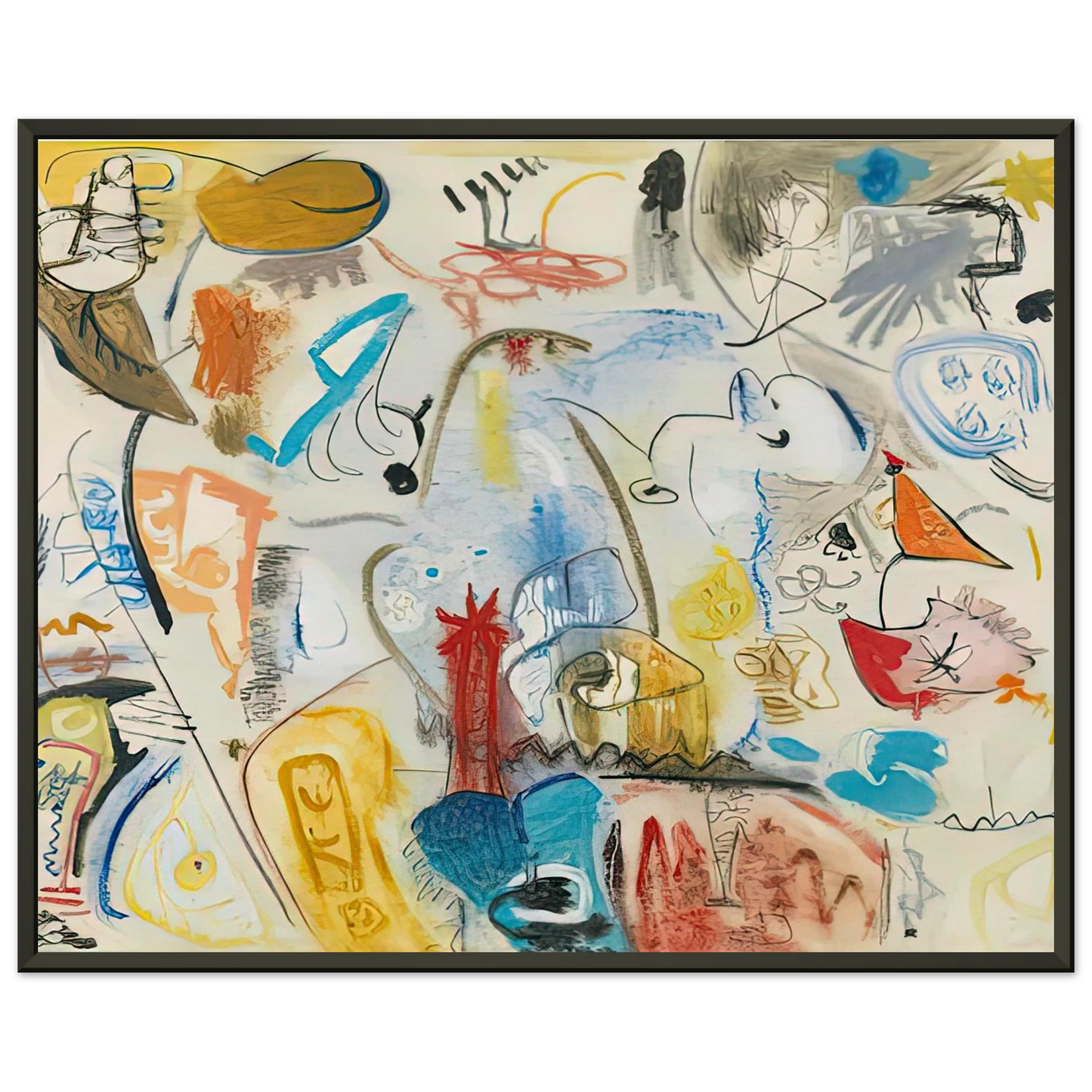 Helen Frankenthaler  Circus Landscape 1951 Framed Art Print  - Aluminum Frame - 70x100 cm / 28x40 inches