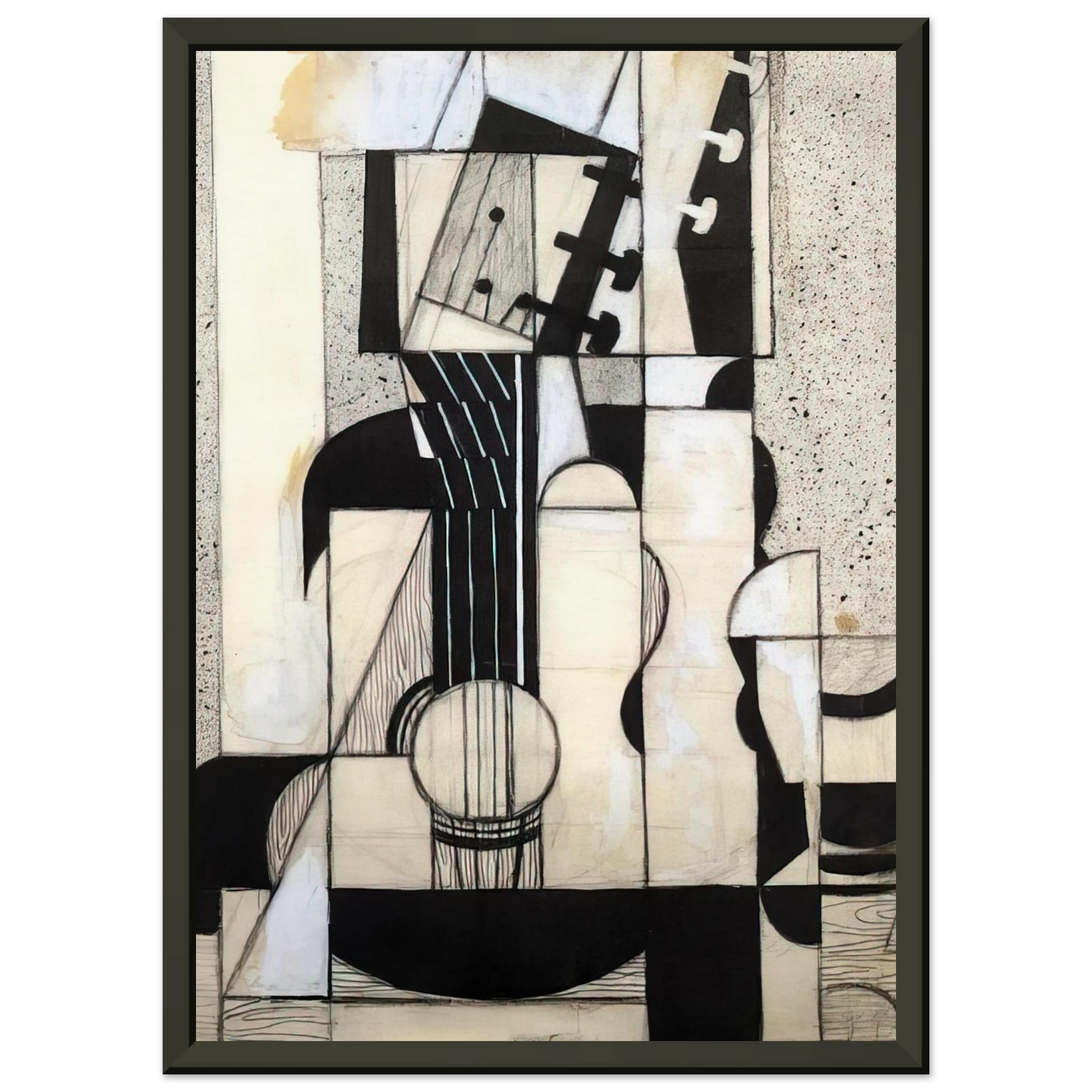 Juan Gris  STILL LIFE WITH GUITAR 1913 Framed Art Print  - Aluminum Frame - 40x50 cm / 16x20 inches