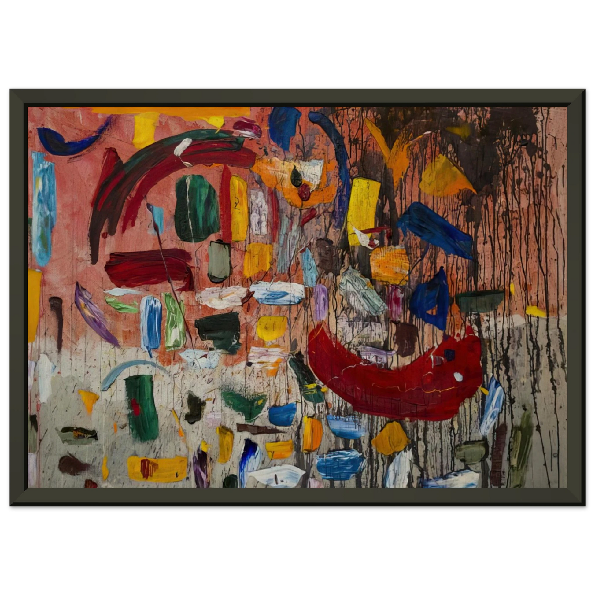 Taro Yamamoto  ABSTRACT 1957 Framed Art Print  - Aluminum Frame - 70x100 cm / 28x40 inches
