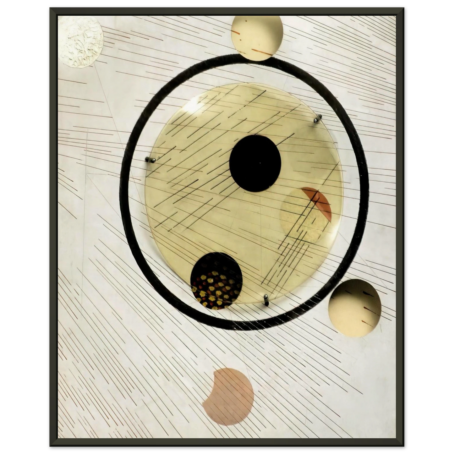 Laszlo MoholyNagy  Space Modulator Experiment Aluminum 5 Framed Art Print  - Aluminum Frame - 40x50 cm / 16x20 inches