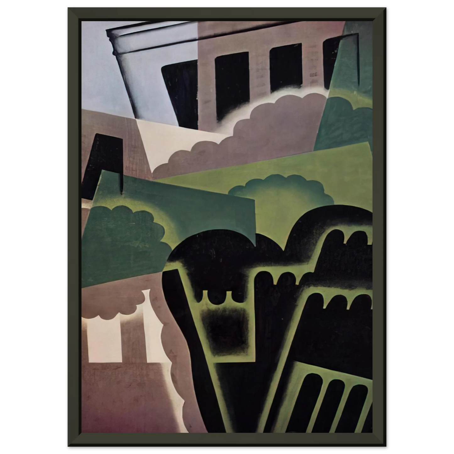 Juan Gris  LANDSCAPE Framed Art Print  - Aluminum Frame - 60x80 cm / 24x32 inches