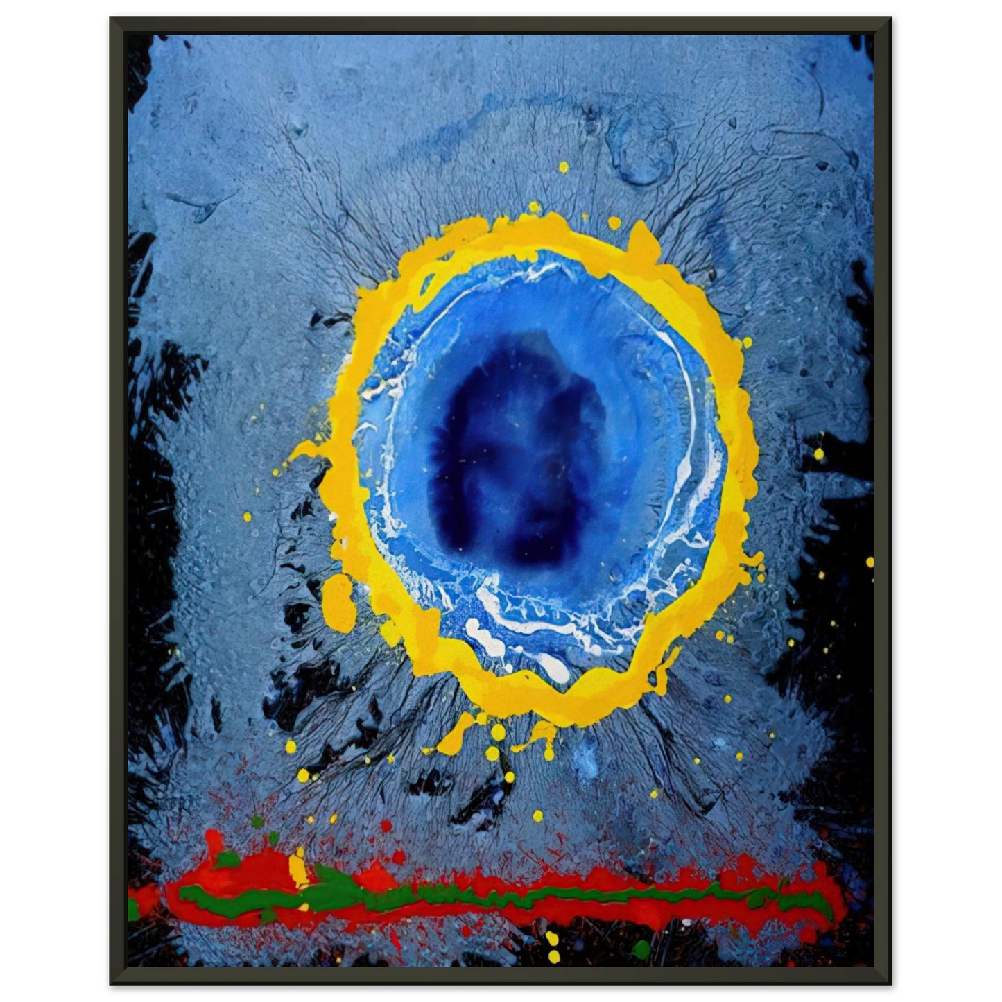 John Hoyland  Moons Milk  2009 Framed Art Print  - Aluminum Frame - 40x50 cm / 16x20 inches