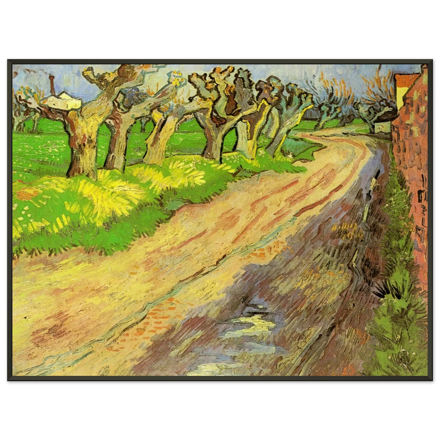 Vincent van Gogh  Pollard Willows Framed Art Print  - Aluminum Frame - 40x50 cm / 16x20 inches