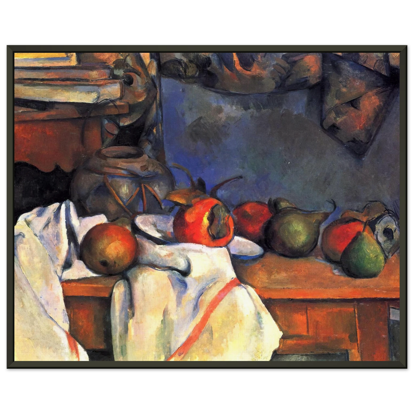Paul Cezanne  Still Life with Pomegranate and Pears Framed Art Print  - Aluminum Frame - 40x50 cm / 16x20 inches
