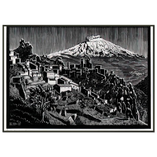 MC Escher  ESCHER 17 Framed Art Print  - Aluminum Frame - 21x29.7 cm / 8x12"