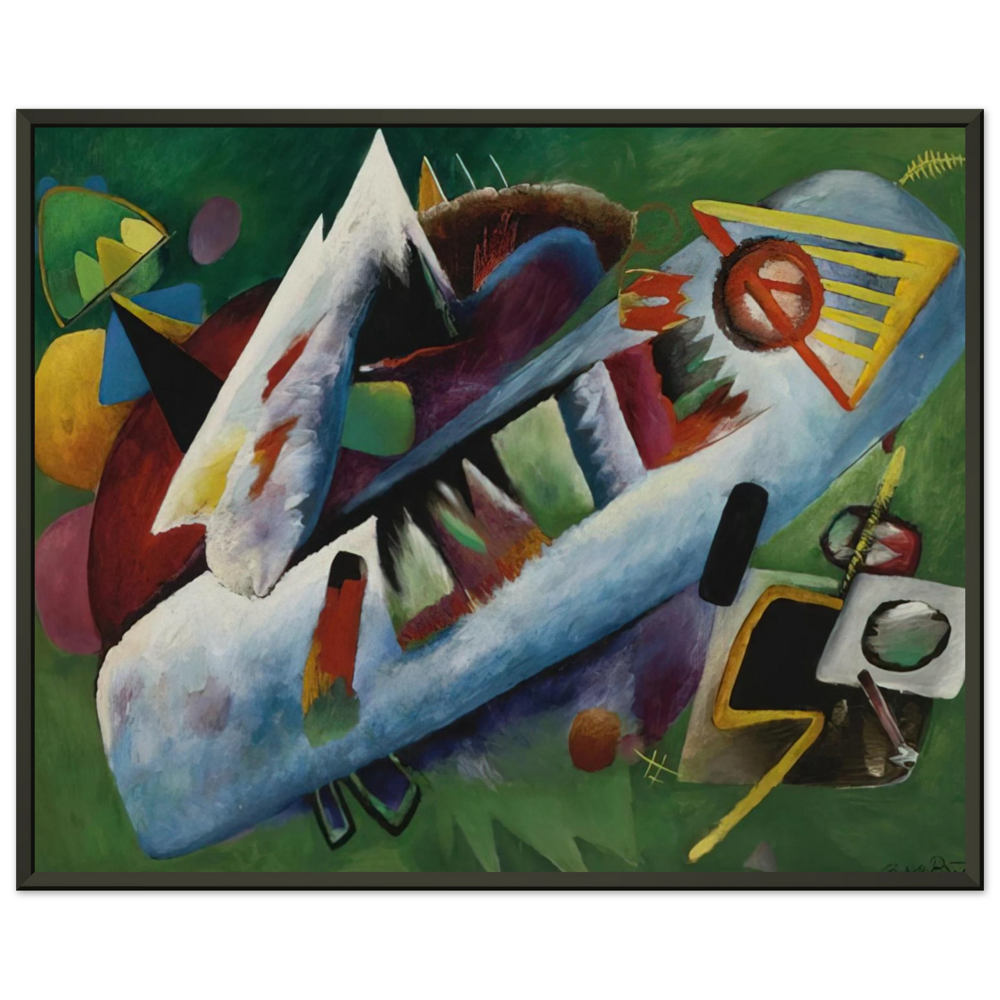Rudolf Bauer  CONCENTRIC 1925 Framed Art Print  - Aluminum Frame - 70x100 cm / 28x40 inches