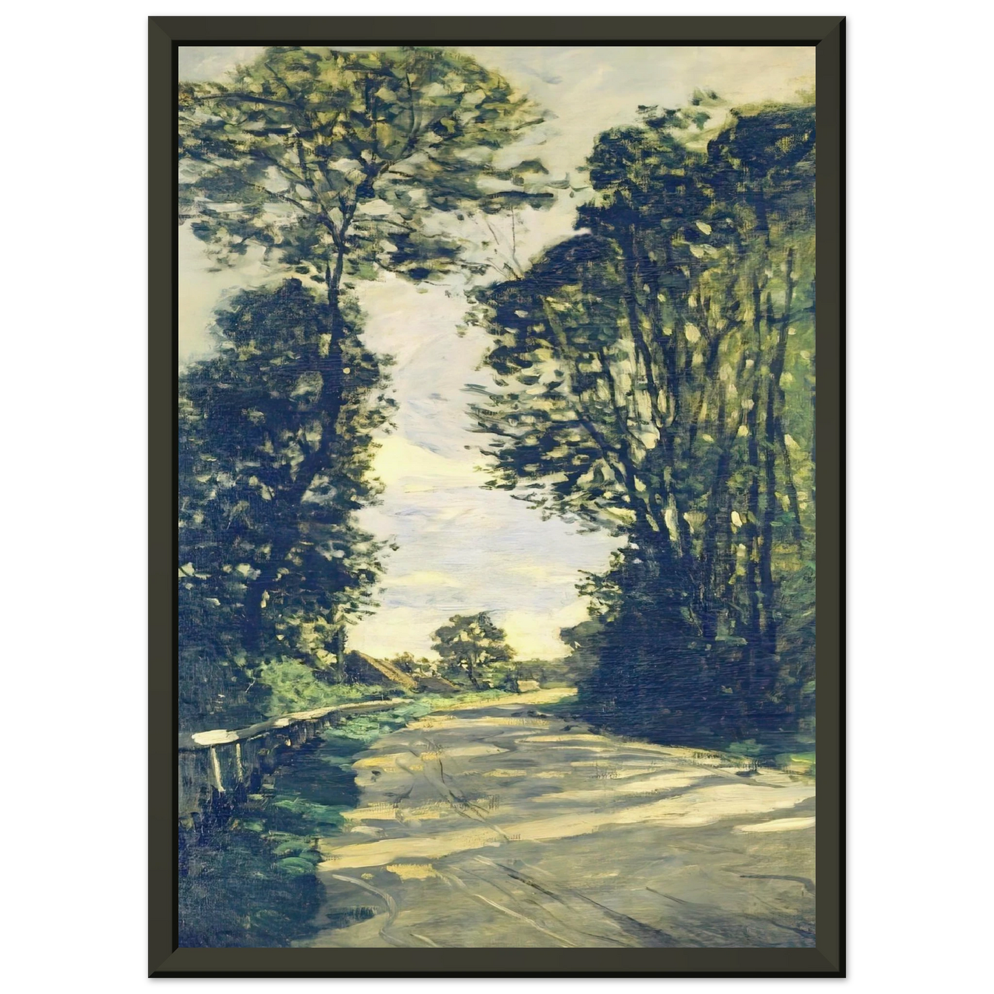 claude monet  Road to the SaintSimeon Farm Framed Art Print  - Aluminum Frame - 40x50 cm / 16x20 inches