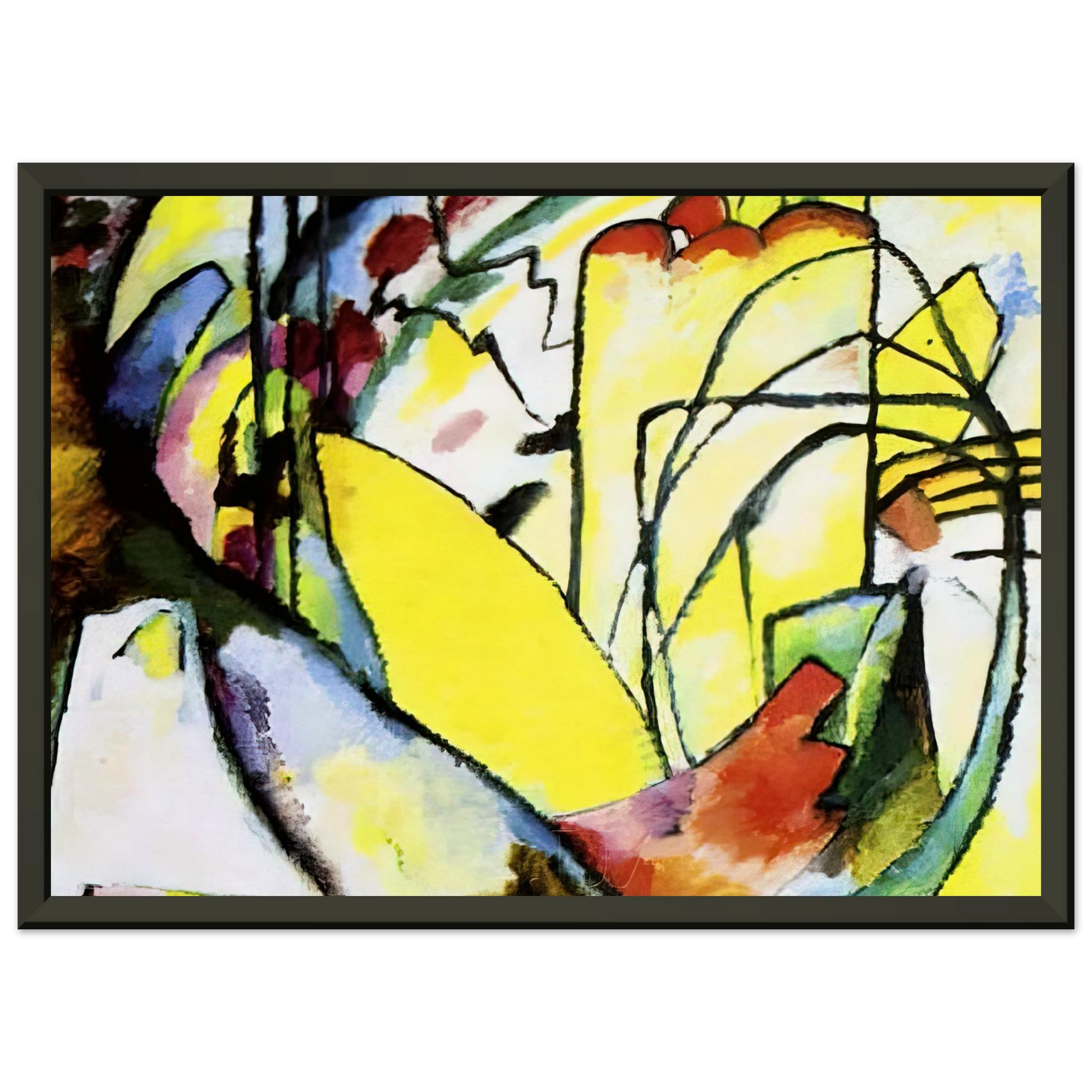 Wassily Kandinsky  IMPROVISATION 10 1910 Framed Art Print  - Aluminum Frame - 70x100 cm / 28x40 inches