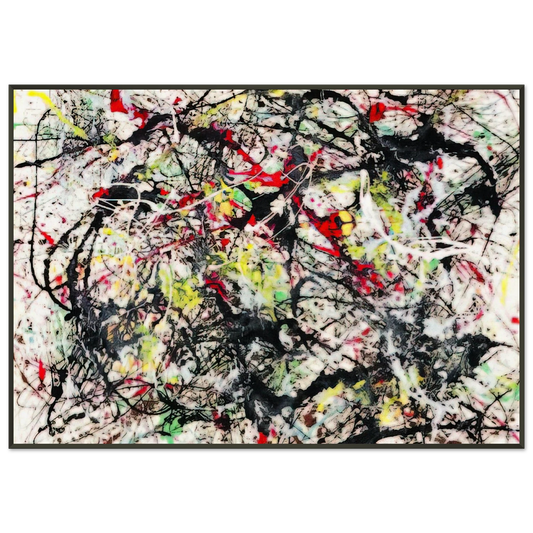 Jackson Pollock  NUMBER 48 1949 Framed Art Print  - Aluminum Frame - 21x29.7 cm / 8x12"