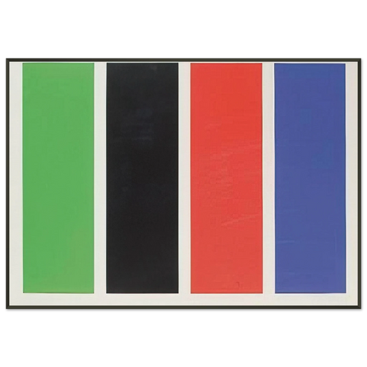 Ellsworth Kelly  Four Panels Framed Art Print  - Aluminum Frame - 21x29.7 cm / 8x12"