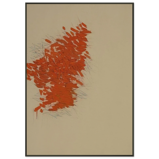Robert Goodnough  Orange  1973 Framed Art Print  - Aluminum Frame - 21x29.7 cm / 8x12"